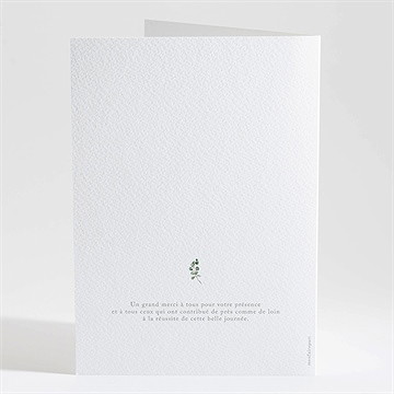 Livret de messe communion gravée au coeur - Dos du livret