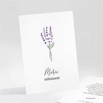 Remerciement décès souvenir de lavande