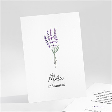 Remerciement décès souvenir de lavande