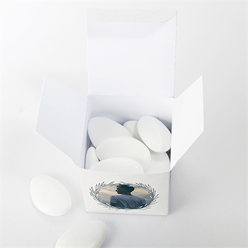 Boîte de dragées profession de foi joie pure - Intérieur de la boîte