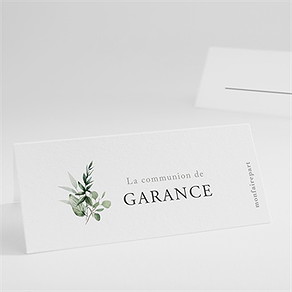 Marque-place communion gravée au coeur
