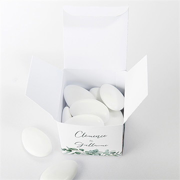 Boîte de dragées mariage lyrisme - Intérieur de la boîte