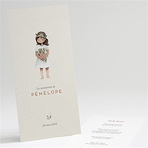 Menu communion petite fille