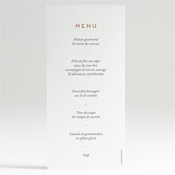 Menu communion petite fille - Dos du menu