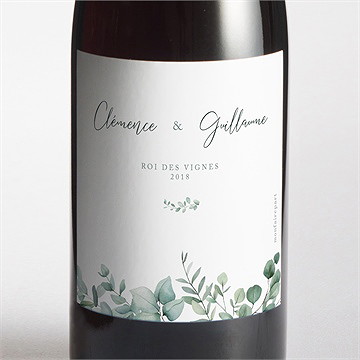 Etiquette de bouteille mariage lyrisme