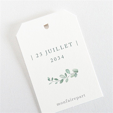 Etiquette mariage lyrisme - Dos de l'étiquette