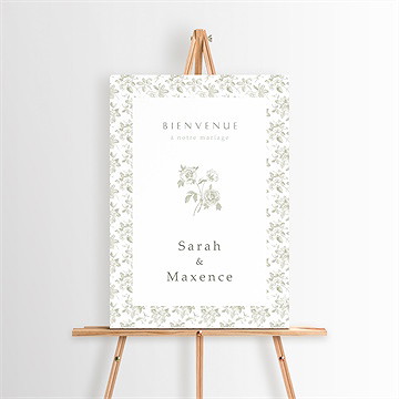 Panneau bienvenue fleuri