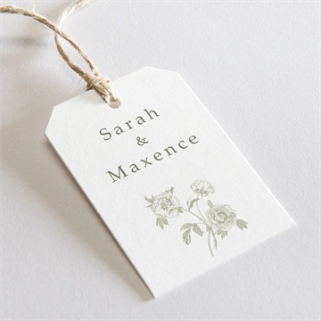 Etiquette mariage fleuri