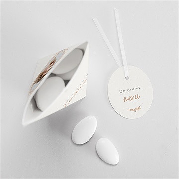 Boîte de dragées confirmation ecarlate étui - Intérieur de la boîte