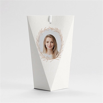 Boîte de dragées confirmation ecarlate étui - Dos de la boîte