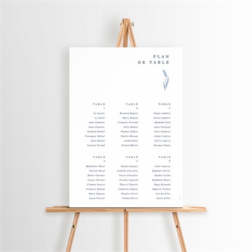 Plan de table mariage pureté
