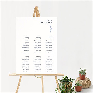 Plan de table mariage pureté - Mise en situation