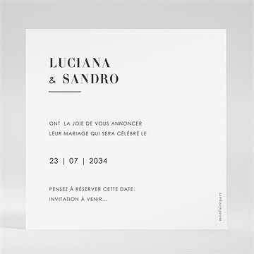 Save the Date mariage terracotta initiales - Dos de la carte