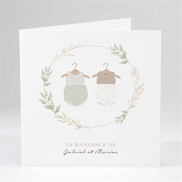 Carte pliée - carré