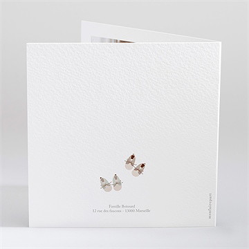 Faire-part naissance bodys jumeaux - Dos du faire-part