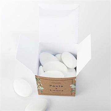 Boîte de dragées mariage encapsulés - Intérieur de la boîte