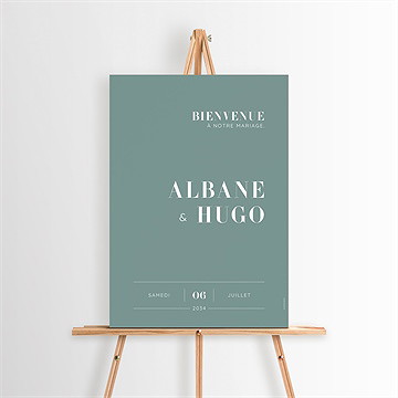 Panneau bienvenue annonce minimaliste - Mise en situation