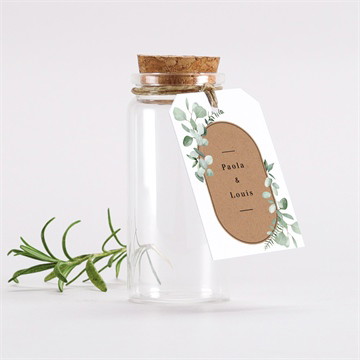 Mignonette mariage encapsulés étiquette