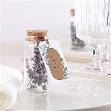 Mignonette mariage encapsulés étiquette - Mise en situation