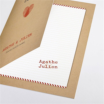 Livret de messe mariage passeport vintage - Détail du livret