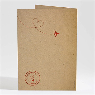 Livret de messe mariage passeport vintage - Dos du livret