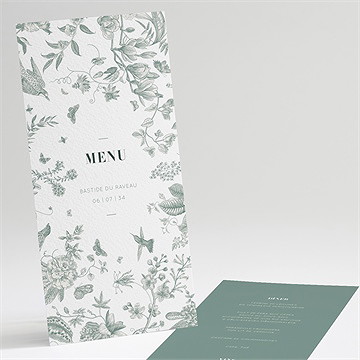 Menu mariage sculpture