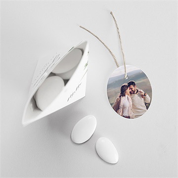 Boîte de dragées mariage lyrisme étui - Intérieur de la boîte