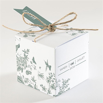 Boîte de dragées mariage sculpture - Dos de la boîte