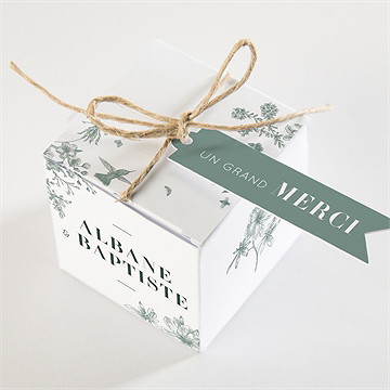 Boîte de dragées mariage sculpture - Dessus de la boîte