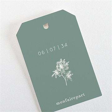 Etiquette mariage sculpture - Dos de l'étiquette