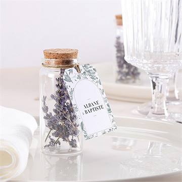 Mignonette mariage sculpture étiquette - Mise en situation