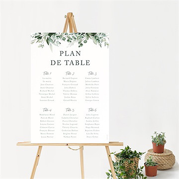 Plan de table mariage lyrisme - Mise en situation