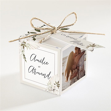 Boîte de dragées mariage orchidées