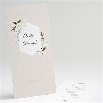 Menu mariage orchidées