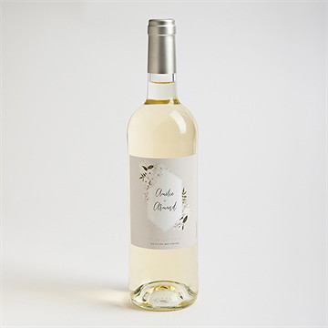 Etiquette de bouteille mariage orchidées - Mise en situation