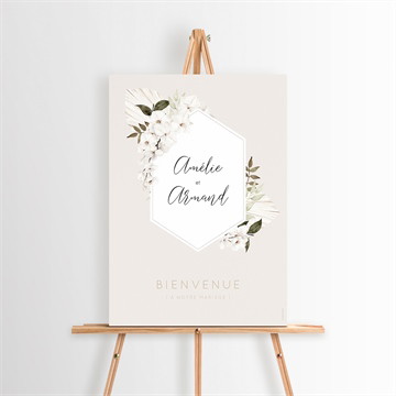 Panneau bienvenue orchidées