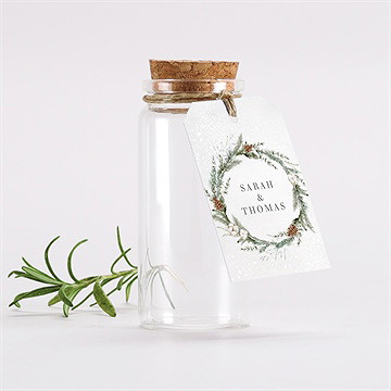 Mignonette mariage noël étiquette