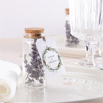 Mignonette mariage noël étiquette - Mise en situation