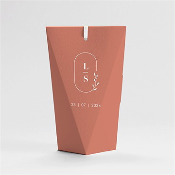 Boîte de dragées mariage beauté classique étui - Dos de la boîte