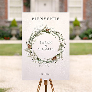 Panneau bienvenue noël - Mise en situation