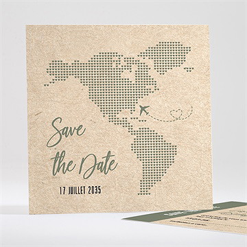 Save the Date mariage billet d'avion