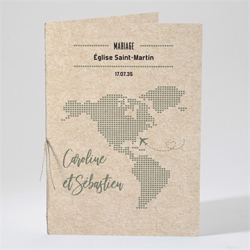 Livret de messe mariage billet d'avion