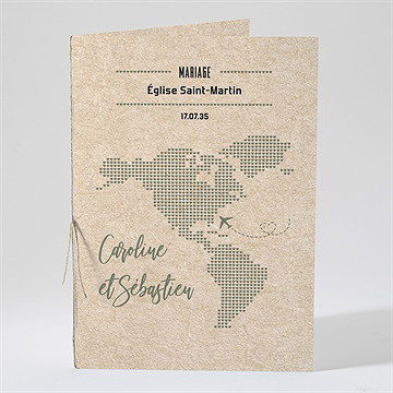 Livret de messe mariage billet d'avion