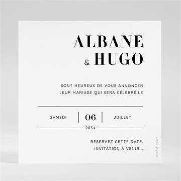Save the Date mariage annonce minimaliste - Vue 2