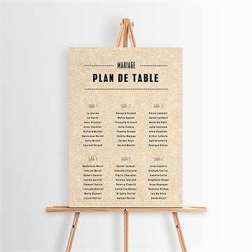 Plan de table mariage billet d'avion