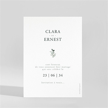 Save the Date mariage tendre murmure - Dos de la carte