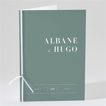 Livret de messe mariage annonce minimaliste