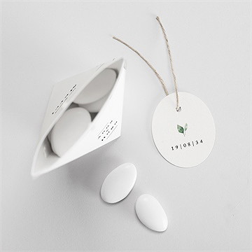 Boîte de dragées mariage emeraude étui - Intérieur de la boîte