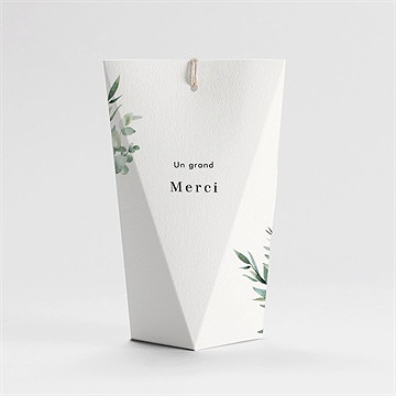 Boîte de dragées mariage emeraude étui - Dos de la boîte