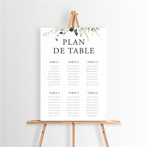 Plan de table mariage tendre murmure